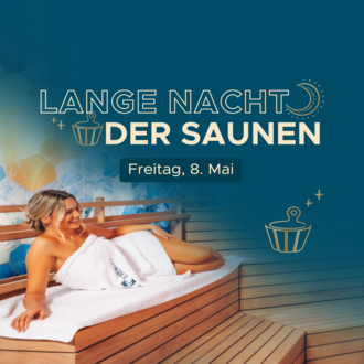 Schriftzug zur Langen Nacht der Saunen am 8. Mai